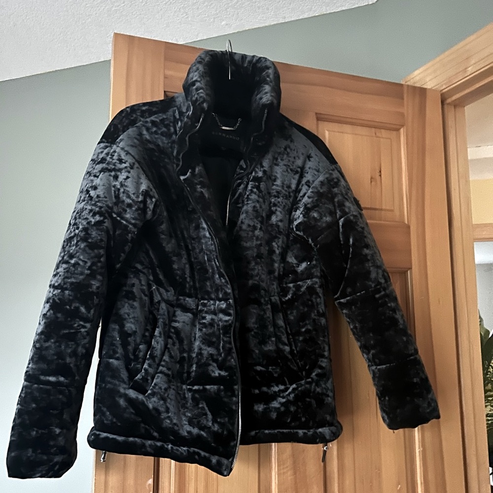 Bernardo velvet blue puffer from Nordstrom